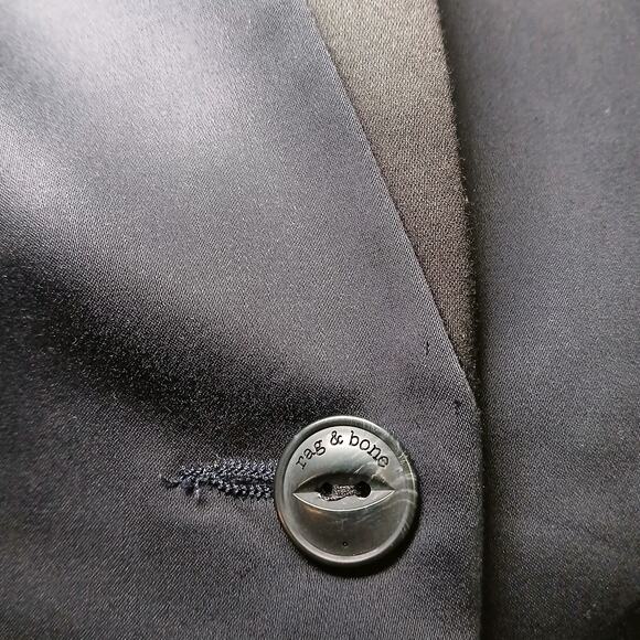 Rag & Bone Women's Tuxedo Blazer Jacket Satin Lapel Size 0 Made in USA - Picture 4 of 8